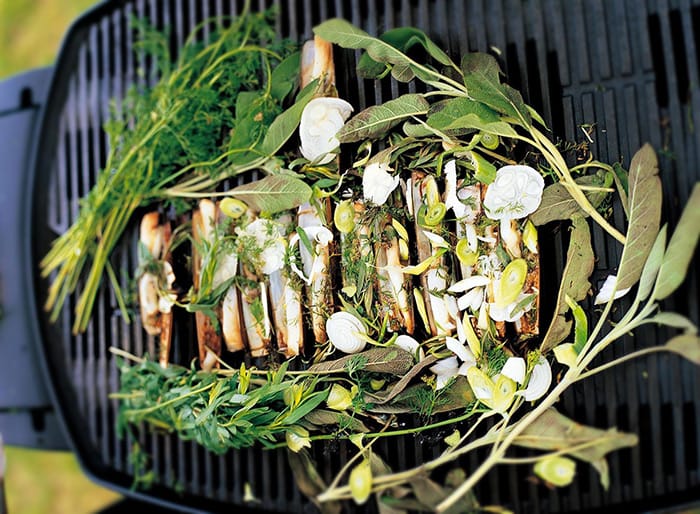 couteaux grillés plancha