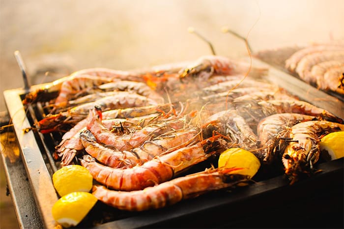gambas grillées plancha